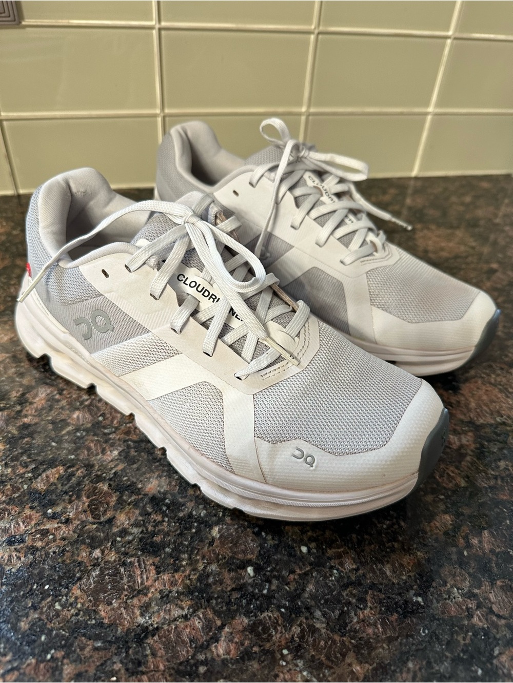 On Running Women’s Cloudrunner Athletic Shoes - Light Gray/White